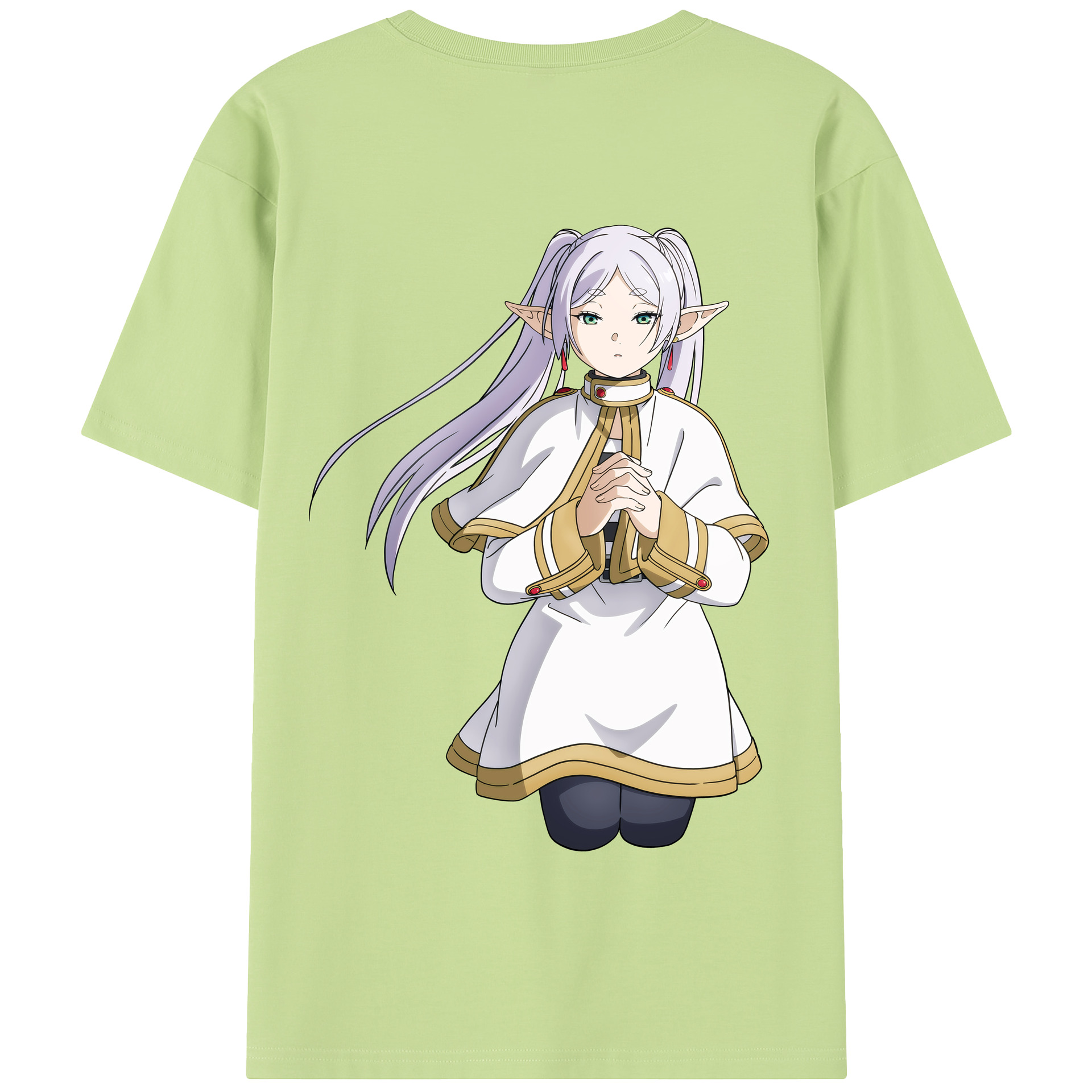 （画像用） 葬送のフリーレン Frieren 綿100％半袖Tシャツ（背面プリント）